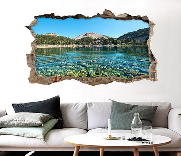 3D Clear Lake Scenery 324 Broken Wall Murals Wallpaper AJ Wallpaper 