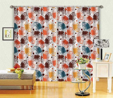 3D Leaves Pattern 672 Curtains Drapes Wallpaper AJ Wallpaper 