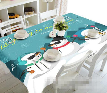 3D Listening Music Snowman 1434 Tablecloths Wallpaper AJ Wallpaper 
