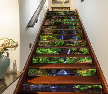 3D Rock Flowing Water 1340 Stair Risers Wallpaper AJ Wallpaper 