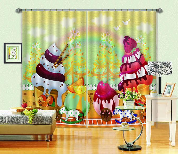 3D Delicious Ice Cream 737 Curtains Drapes Wallpaper AJ Wallpaper 