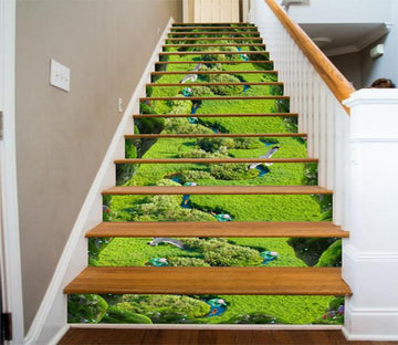 3D Grassland Winding River 674 Stair Risers Wallpaper AJ Wallpaper 