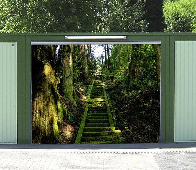 3D Forest Stone Stairs 159 Garage Door Mural Wallpaper AJ Wallpaper 