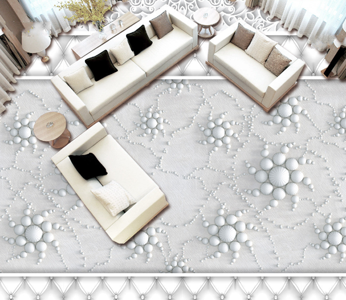 3D Bead Pattern Floor Mural Wallpaper AJ Wallpaper 2 