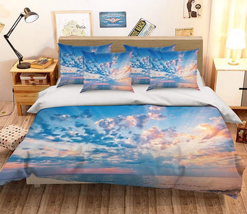 3D Sea Sunset Clouds 226 Bed Pillowcases Quilt Wallpaper AJ Wallpaper 