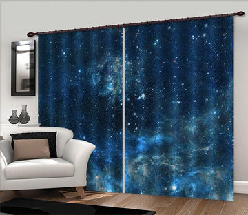3D Blue Stars Sky 639 Curtains Drapes Wallpaper AJ Wallpaper 