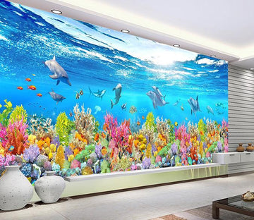 3D Multicolored Coral 307 Wallpaper AJ Wallpaper 