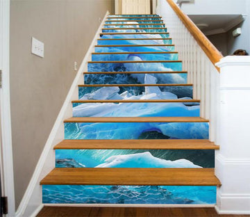 3D Ocean Ice Cubes 677 Stair Risers Wallpaper AJ Wallpaper 