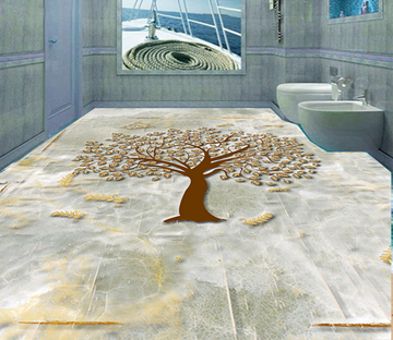 3D Line Tree 165 Floor Mural Wallpaper AJ Wallpaper 2 