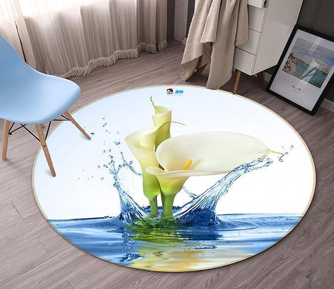 3D Pure Flowers 62 Round Non Slip Rug Mat Mat AJ Creativity Home 