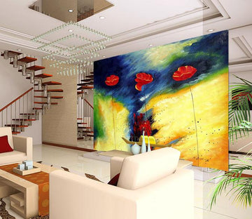 Three Red Flowers Wallpaper AJ Wallpaper 2 