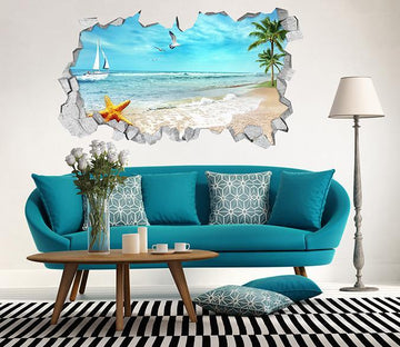 3D Sea Landscape 401 Broken Wall Murals Wallpaper AJ Wallpaper 