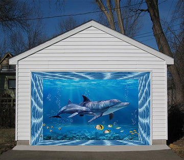 3D Ocean Dolphins 41 Garage Door Mural Wallpaper AJ Wallpaper 