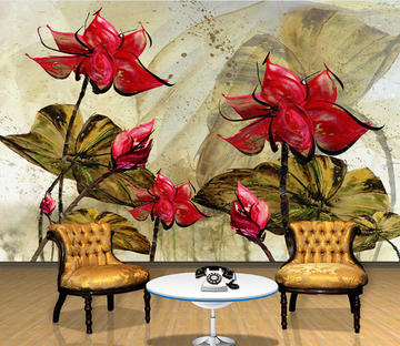 Red Lotus Wallpaper AJ Wallpaper 