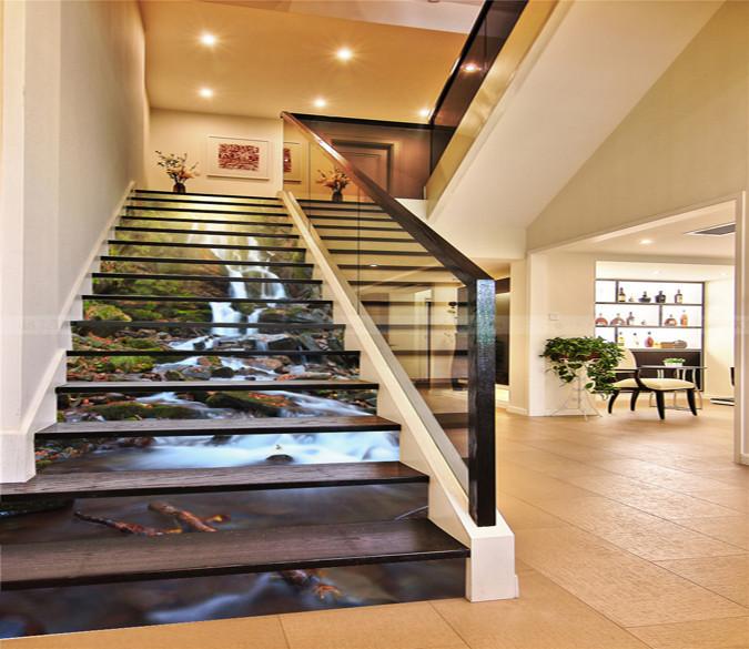 3D Stream Scenery 91 Stair Risers Wallpaper AJ Wallpaper 