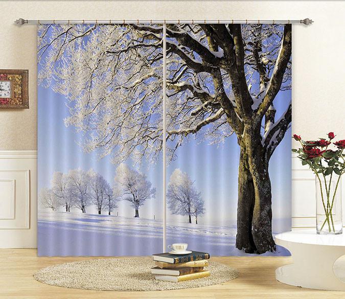 3D Frozen Trees 203 Curtains Drapes Wallpaper AJ Wallpaper 