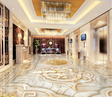 3D Floral Patterns Floor Mural Wallpaper AJ Wallpaper 2 