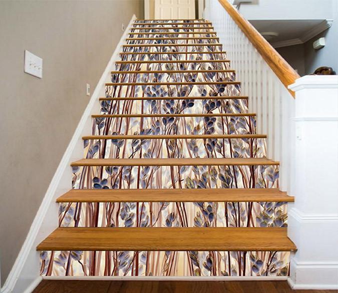 3D Elegant Plants 1552 Stair Risers Wallpaper AJ Wallpaper 