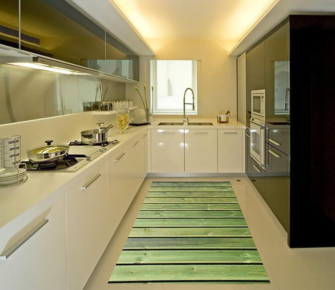 3D Blue Wood Boards 559 Kitchen Mat Floor Mural Wallpaper AJ Wallpaper 