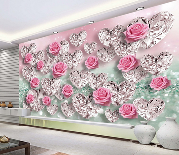 Romantic Heart Shape Wallpaper AJ Wallpaper 