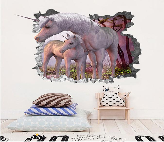 3D Unicorns 79 Broken Wall Murals Wallpaper AJ Wallpaper 