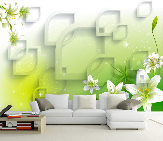 Fresh Lilies And Patterns Wallpaper AJ Wallpaper 