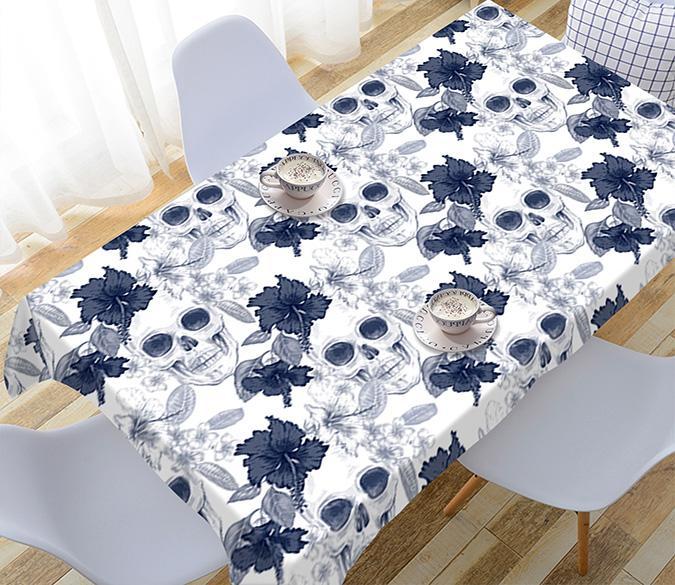 3D Skulls Flowers 578 Tablecloths Wallpaper AJ Wallpaper 