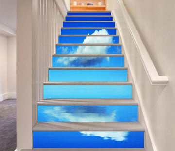 3D Sea Blue Sky Whiet Cloud 498 Stair Risers Wallpaper AJ Wallpaper 
