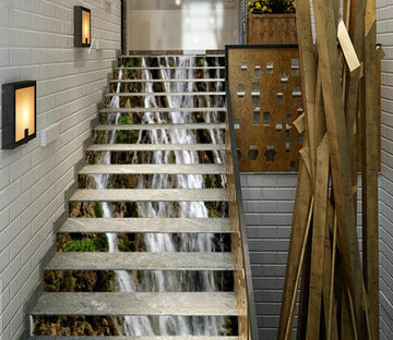 3D Vertical Streams 106 Stair Risers Wallpaper AJ Wallpaper 