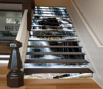 3D Rock Formations Waterfall 1614 Stair Risers Wallpaper AJ Wallpaper 