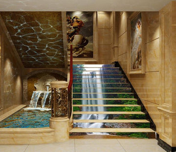 3D Flying Waterfall 110 Stair Risers Wallpaper AJ Wallpaper 