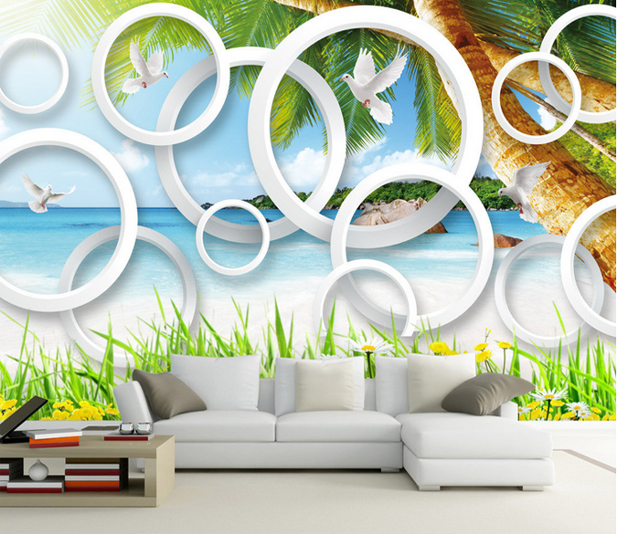 Beach Circles Wallpaper AJ Wallpaper 
