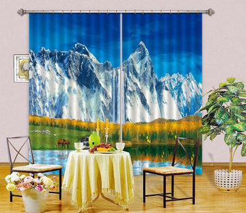 3D Snow Mountain Ranch Animals Curtains Drapes Wallpaper AJ Wallpaper 