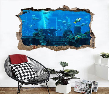 3D Magic Ocean World 033 Broken Wall Murals Wallpaper AJ Wallpaper 
