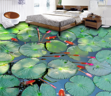 3D Lily Pads Floor Mural Wallpaper AJ Wallpaper 2 