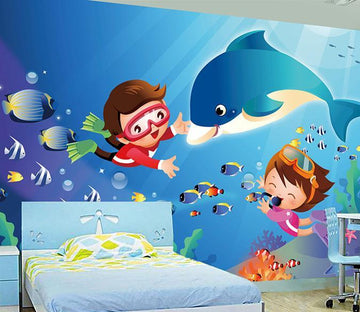 3D Baby Whale 040 Wallpaper AJ Wallpaper 
