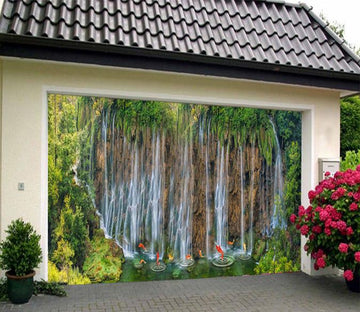 3D Waterfalls Fishes 304 Garage Door Mural Wallpaper AJ Wallpaper 