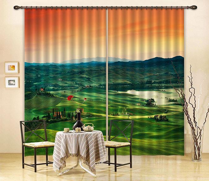 3D Hilly Grassland 26 Curtains Drapes Wallpaper AJ Wallpaper 