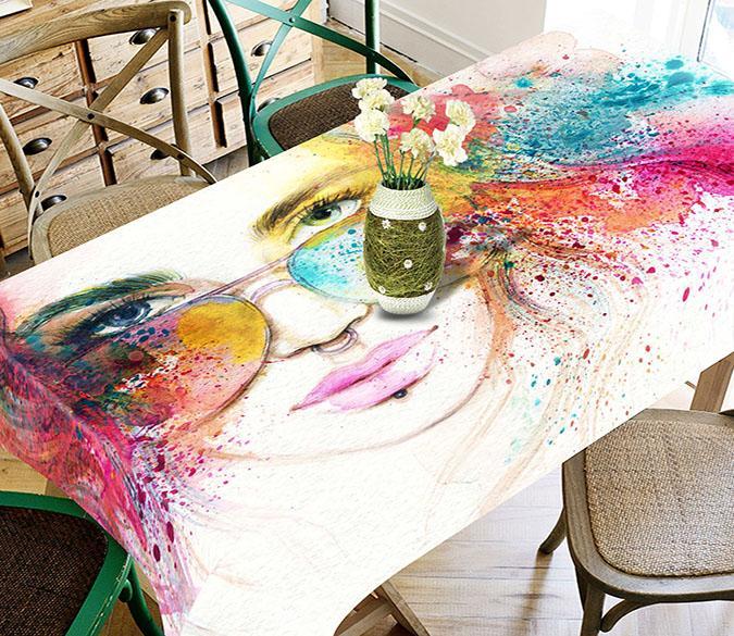 3D Graffiti Woman 754 Tablecloths Wallpaper AJ Wallpaper 