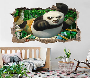 3D Kung Fu Panda 34 Broken Wall Murals Wallpaper AJ Wallpaper 