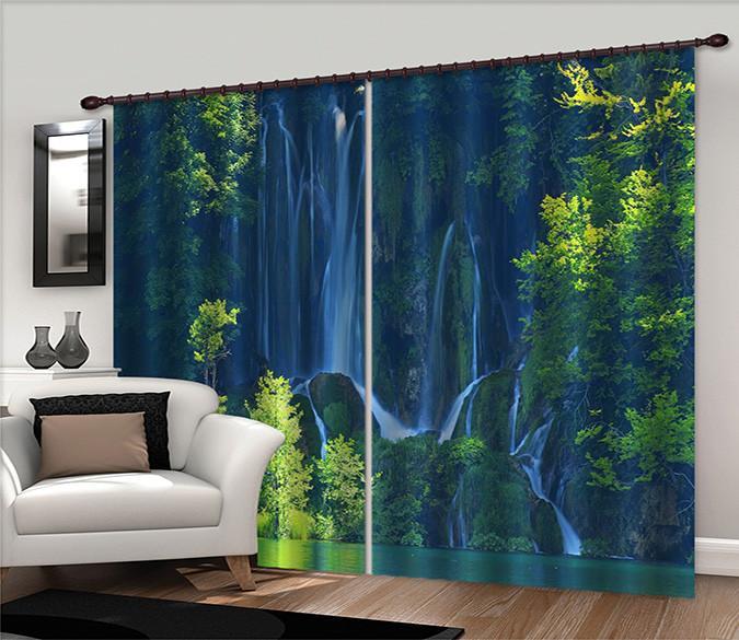 3D Pretty Waterfalls 757 Curtains Drapes Wallpaper AJ Wallpaper 