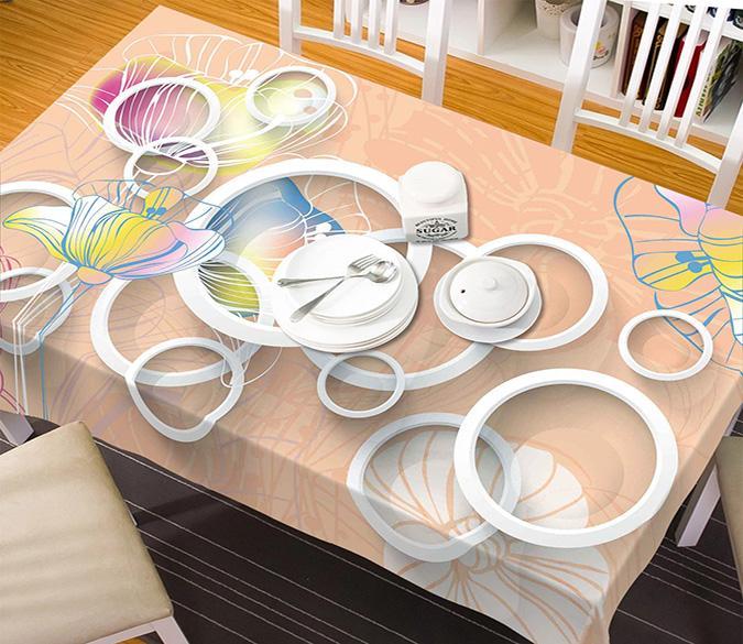 3D Rings Flowers Pattern 93 Tablecloths Wallpaper AJ Wallpaper 