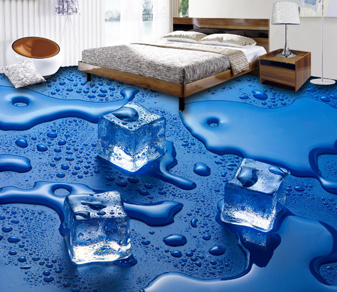 3D Three Ice Floor Mural Wallpaper AJ Wallpaper 2 