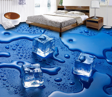 3D Three Ice Floor Mural Wallpaper AJ Wallpaper 2 