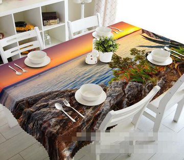 3D Sea Coast Sunset 1490 Tablecloths Wallpaper AJ Wallpaper 