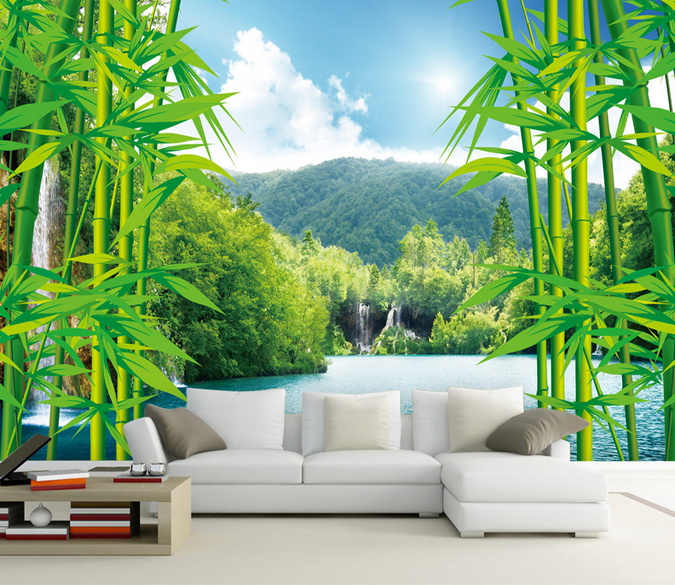 Bamboos And Lake Wallpaper AJ Wallpaper 