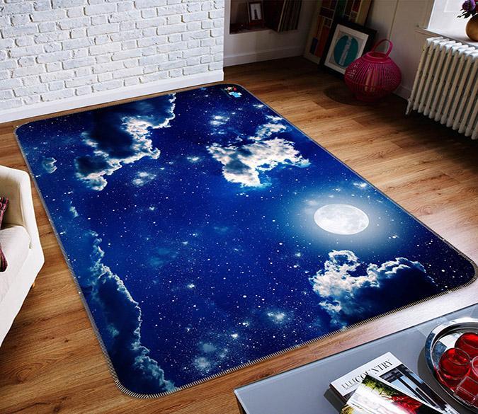 3D Bright Moon And Stars 198 Non Slip Rug Mat Mat AJ Creativity Home 