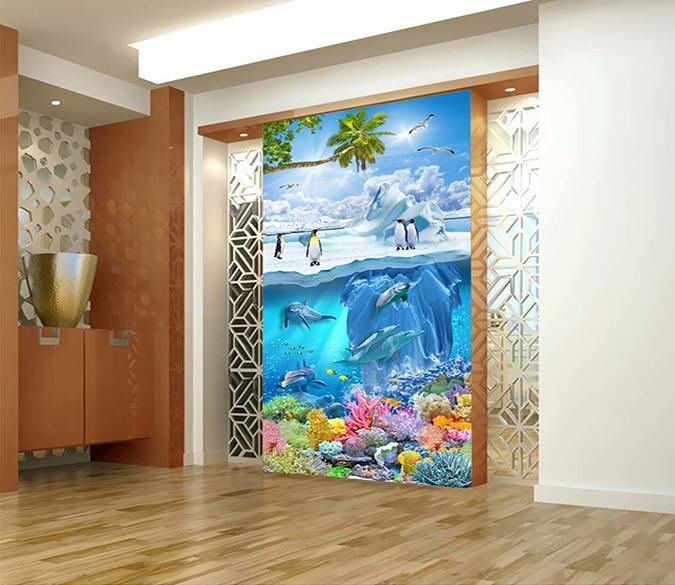 3D Coral Penguin 374 Wallpaper AJ Wallpaper 