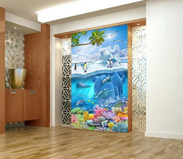 3D Coral Penguin 374 Wallpaper AJ Wallpaper 