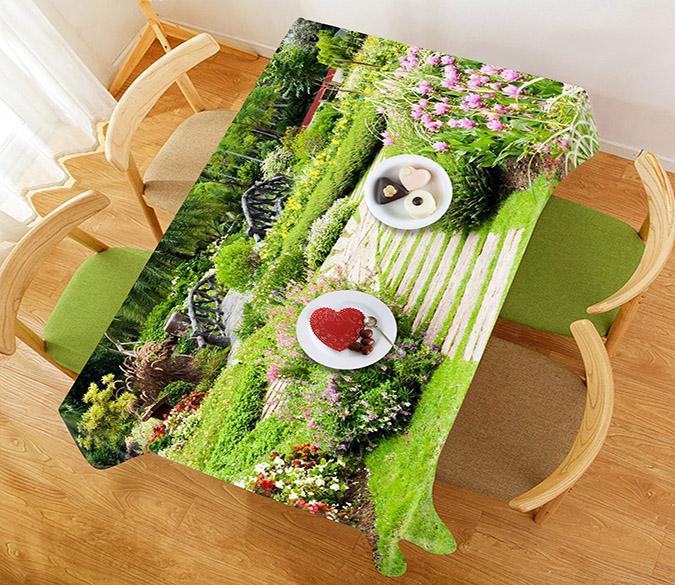 3D Pretty Garden 599 Tablecloths Wallpaper AJ Wallpaper 